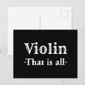 面白い音楽だけのバイオリン ポストカード (正面/裏面)