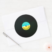 面白い音楽カバービニールのレコード板カバー ラウンドシール (封筒)