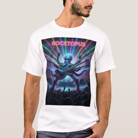 面白い音楽好きへのギフト、海洋動物バンドTシャツ Tシャツ (正面)