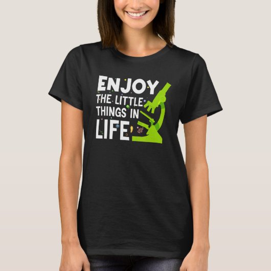 面白い顕微鏡,微生物学者 生物学のオタク 科学 Tシャツ (正面)