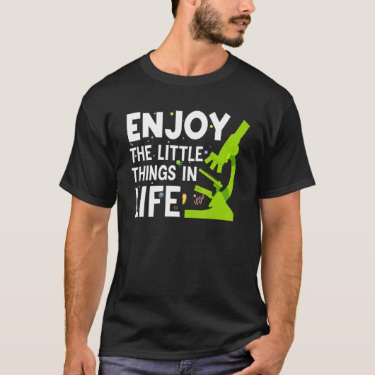 面白い顕微鏡,微生物学者 生物学のオタク 科学 Tシャツ (正面)
