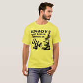 面白い顕微鏡、微生物学者 生物学のオタク Tシャツ (正面フル)