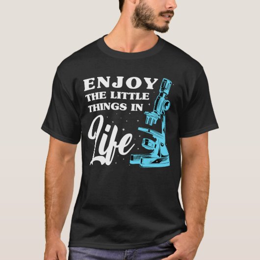 面白い顕微鏡、微生物学者 生物学のオタク Tシャツ (正面)