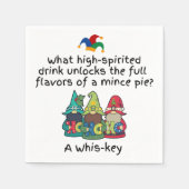 面白い風味豊かなミンスパイジョーク スタンダードカクテルナプキン (正面)