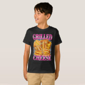 面白い食べ物のミーム 焼きチーズサンドイッチ 食べ物好き Tシャツ (正面フル)