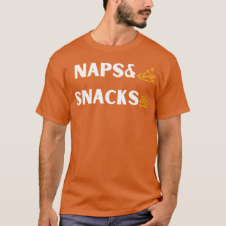 面白い食べ物の名言 昼寝とおやつ クールな食べ物の言葉 Tシャツ