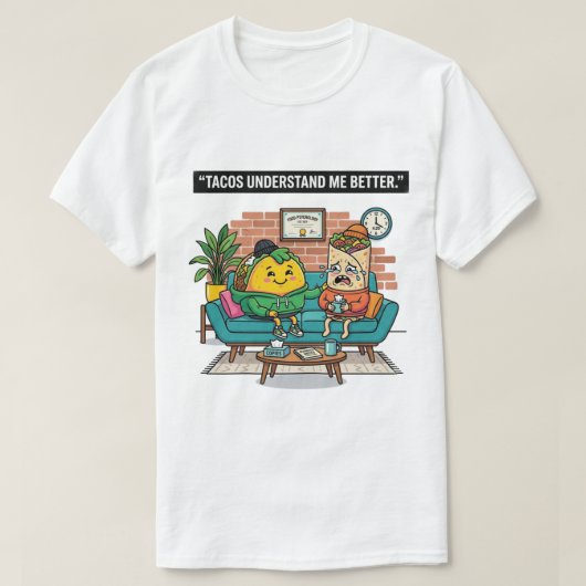 面白い食品をテーマにしたベクター デザインで、 Tシャツ (デザイン正面)
