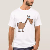 面白い馬の馬の茶色のスタリオン Tシャツ (正面)