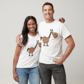 面白い馬の馬の茶色のスタリオン Tシャツ (ユニセックス)