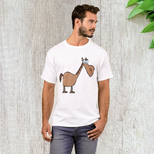 面白い馬の馬の茶色のスタリオン Tシャツ