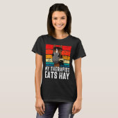 面白い馬 私のサスペンドは干し草のTシャツを食べる ホー  Tシャツ (正面フル)