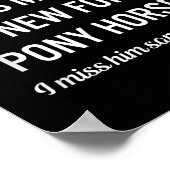 面白い馬 私のニュー・フォレスト NY ウマ 引用 恋人 ポスター (角)