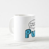面白い駄洒落でPunをPunyに コーヒーマグカップ (正面左)