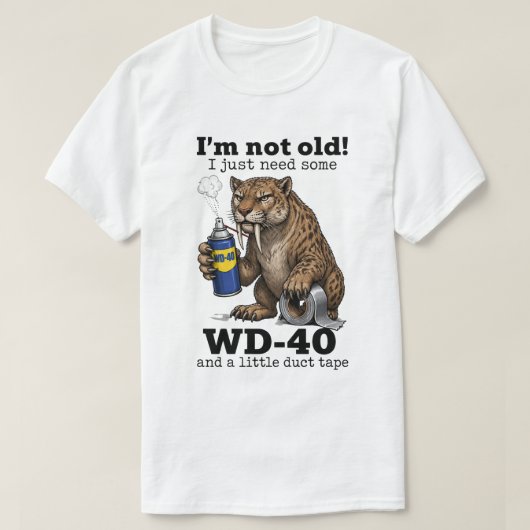 面白い高齢者ギフト|面白い動物 私は年寄りじゃない Tシャツ (デザイン正面)