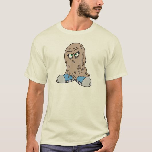 面白い髪のモンスターの靴下 Tシャツ (正面)