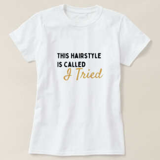 面白い髪の日 髪型 カスタム グラフィックTシャツ Tシャツ