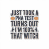 面白い魔法使いのテストハロウィーン引用ベクター デザイン_1 シール (正面)