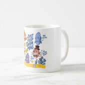 面白い魚のキャラクター コーヒーマグカップ (正面右)