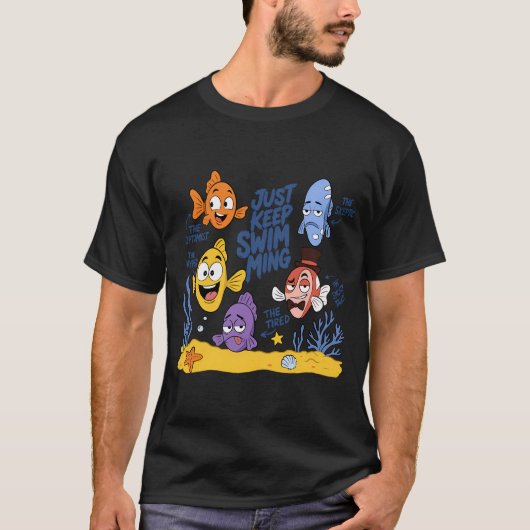 面白い魚の個性 Tシャツ (正面)