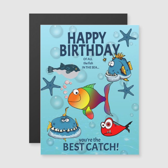 面白い魚の誕生日 (正面/裏面)