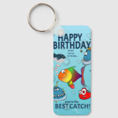 面白い魚の誕生日 キーホルダー (正面)