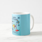 面白い魚の誕生日 コーヒーマグカップ (正面右)