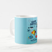 面白い魚の誕生日 コーヒーマグカップ (正面左)
