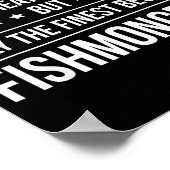 面白い魚屋のTシャツ 完璧なお仕事と仕事のプレゼント ポスター (角)