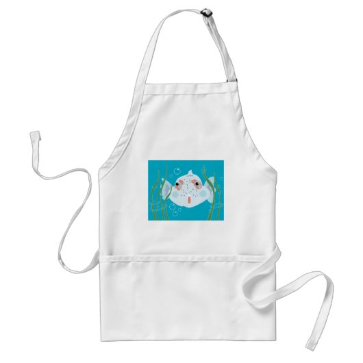 面白い魚 スタンダードエプロン (正面)