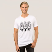 面白い鳥のキャラクター-56456 トライブレンドＴシャツ (正面全面)