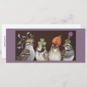 面白い鳥のパーティーカード 招待状 (正面/裏面)