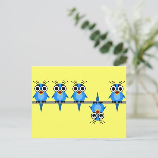 面白い鳥 ポストカード (スタンド正面)