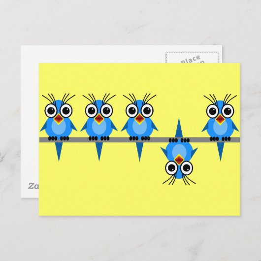 面白い鳥 ポストカード (正面/裏面)