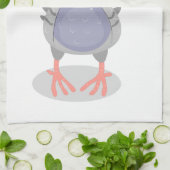 面白い鳩のイラスト キッチンタオル (折り畳み)