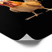 面白い鶏のユーモア名言 ヴィンテージスタイル ポスター (角)