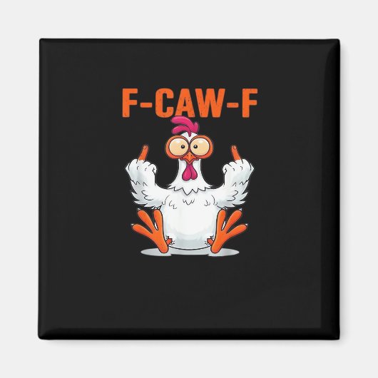 面白い鶏のユーモア名言 ヴィンテージスタイル マグネット (正面)