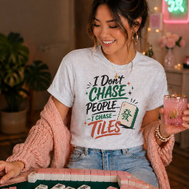 面白い麻雀のタイルチェイス Tシャツ
