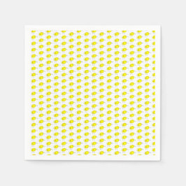 面白い黄色い鳥の落書き スタンダードカクテルナプキン
