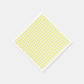 面白い黄色い鳥の落書き スタンダードカクテルナプキン (角)