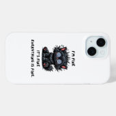 面白い黒猫のスマホケース Case-Mate iPhoneケース (裏面 (横))