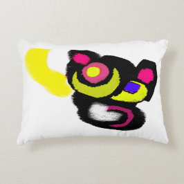 面白い黒猫の芸術 アクセントクッション