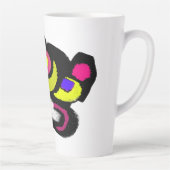 面白い黒猫の芸術 カフェラテマグ (右)