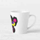 面白い黒猫の芸術 カフェラテマグ (右)