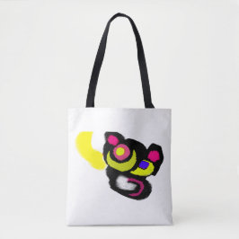 面白い黒猫の芸術 トートバッグ