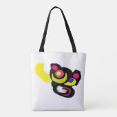 面白い黒猫の芸術 トートバッグ (裏面)