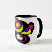 面白い黒猫の芸術 マグカップ (正面右)