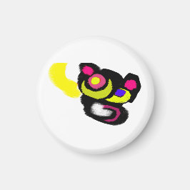 面白い黒猫の芸術 マグネット