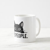 面白い黒猫の"え、人々。" マグカップ | かわいいイン (正面右)