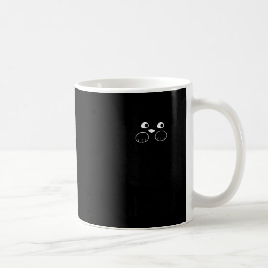 面白い黒猫キットティーグラフィック コーヒーマグカップ (右)