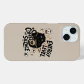 面白い黒猫コーヒーiPhone 15ケース Case-Mate iPhoneケース (裏面 (横))